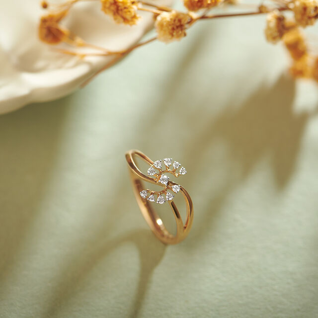 Graceful Crossover Diamond Ring,,hi-res image number null