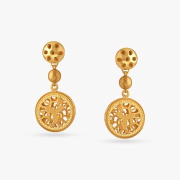 Mesh Coin Drop Earrings
