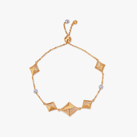 Geometric Web Gold Bracelet