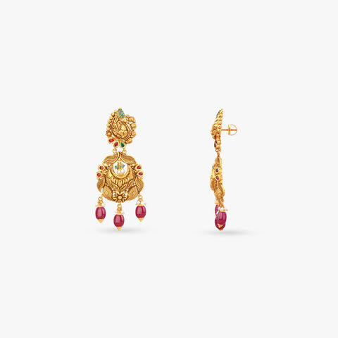 Regal Splendour Gold Drop Earrings