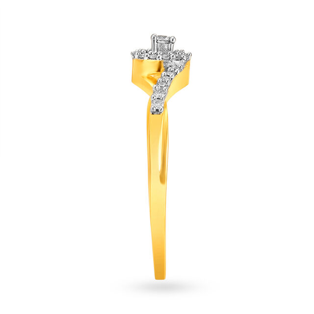 Aesthetic Contemporary Diamond Finger Ring,,hi-res image number null