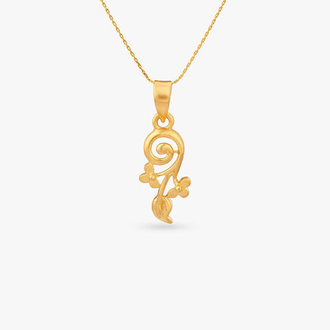 Blooming Whirl Gold Pendant