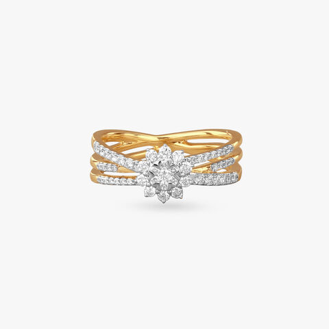 Grand Criss-Cross Diamond Ring