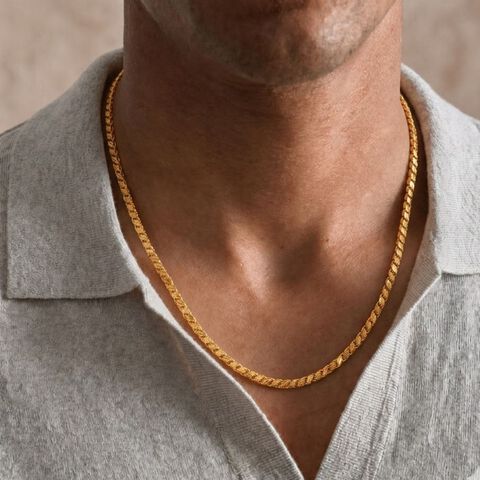 Sleek Gold S Chain for Men