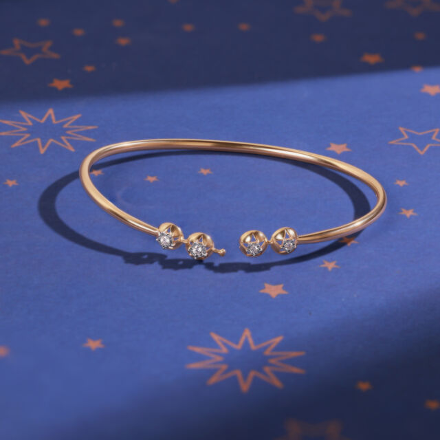 Sublime Crescents 14Kt Diamond Bangle,,hi-res image number null