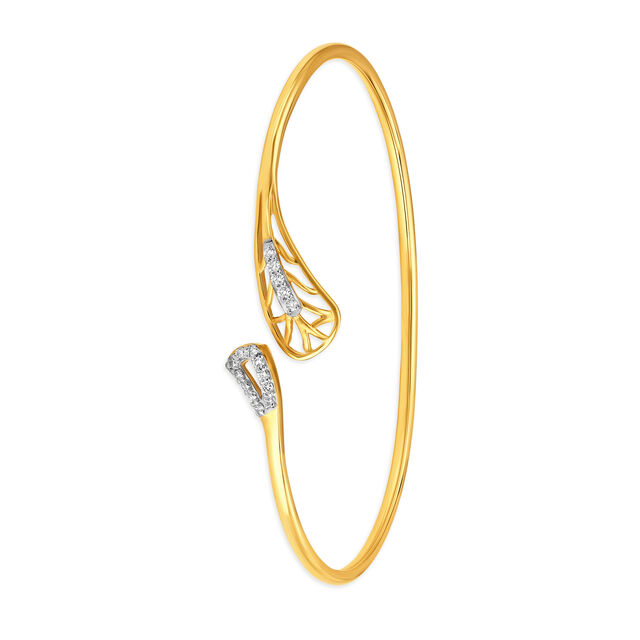 14KT Yellow Gold Diamond Bangle,,hi-res image number null