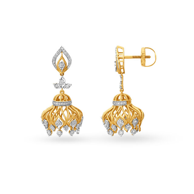 Royal Diamond Jhumka Earrings,,hi-res image number null
