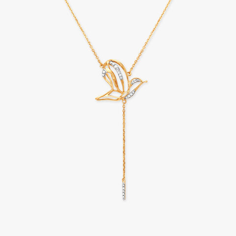 Gentle Flight Diamond Necklace