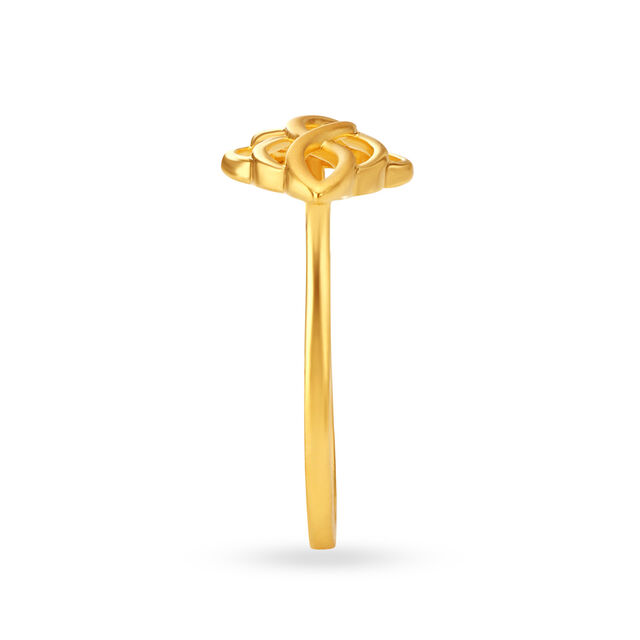 Breathtaking Yellow Gold Woven Finger Ring,,hi-res image number null