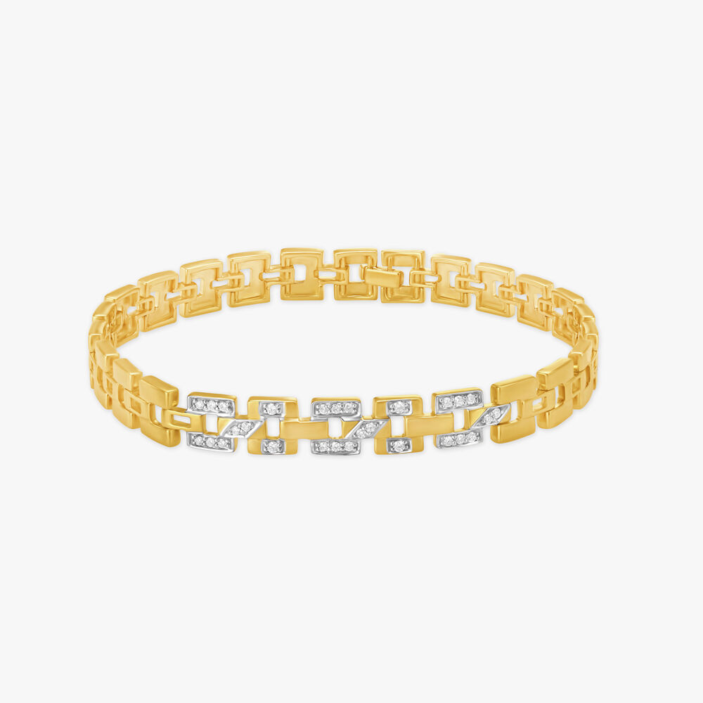 Dazzling Diamond Interlock Bracelet