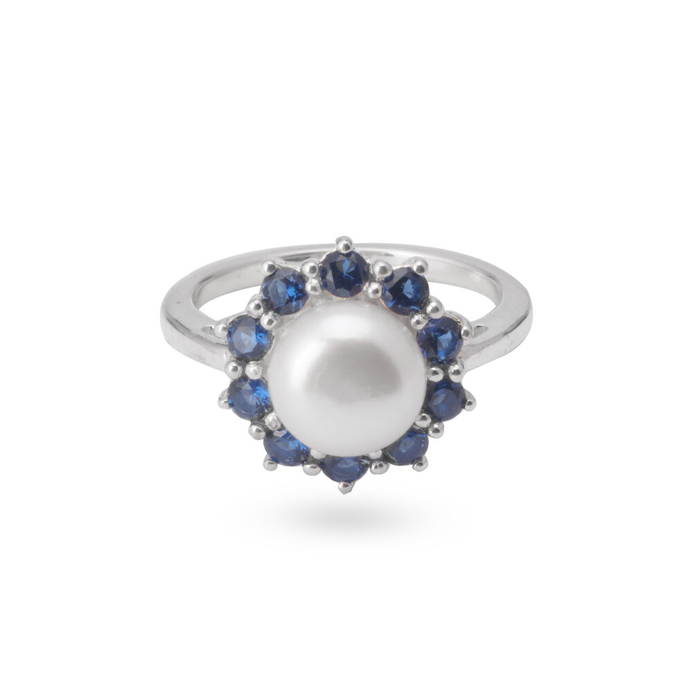 Tanishq pearl cheap ring