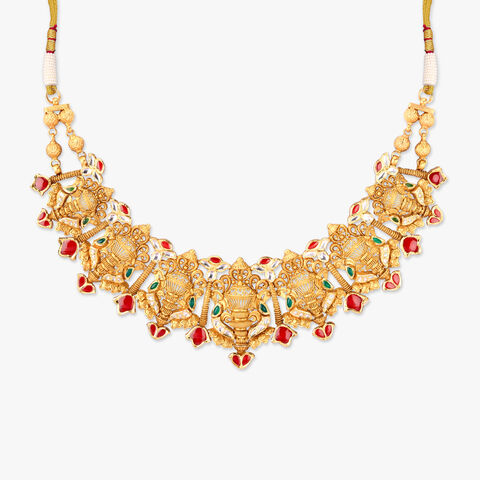 Radiant Rhythm Gold Necklace set