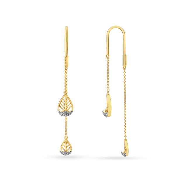 Sophisticated Diamond Hoop Earrings,,hi-res image number null
