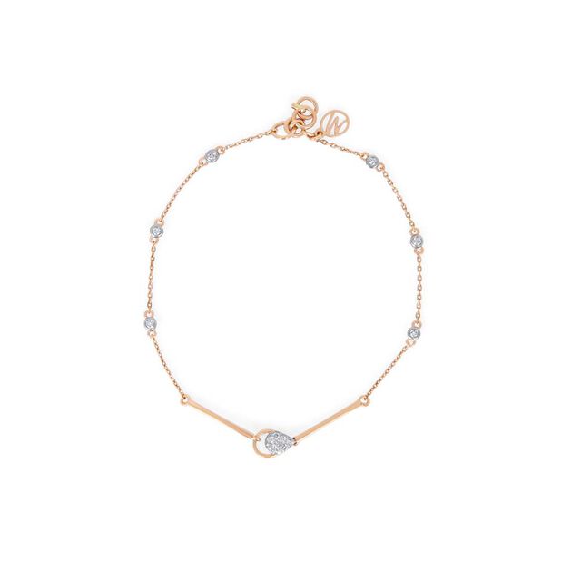 14 KT Rose Gold Eclectic Diamond Bracelet,,hi-res image number null
