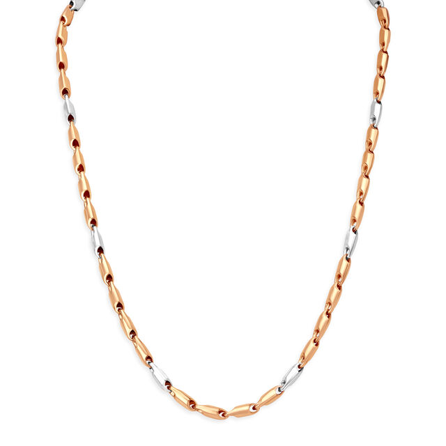 Shining Link Dual Tone Gold Chain For Men,,hi-res image number null