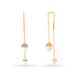 Enchanting Pearl Large Hoop Diamond Earrings,,hi-res image number null