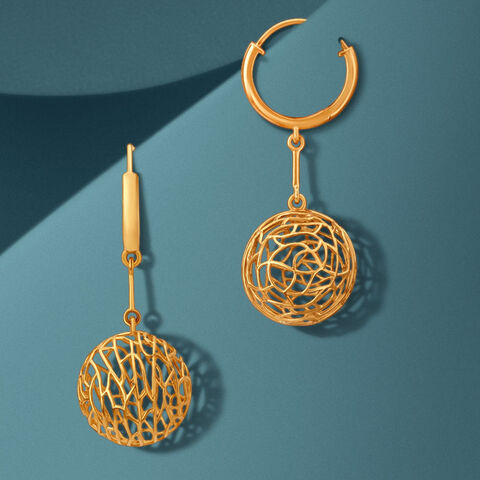 Ethereal Gold Hoop Bali Earrings