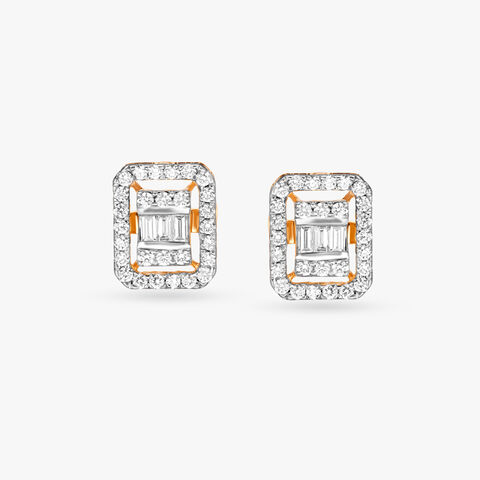 Minimal Chic Diamond Stud Earrings