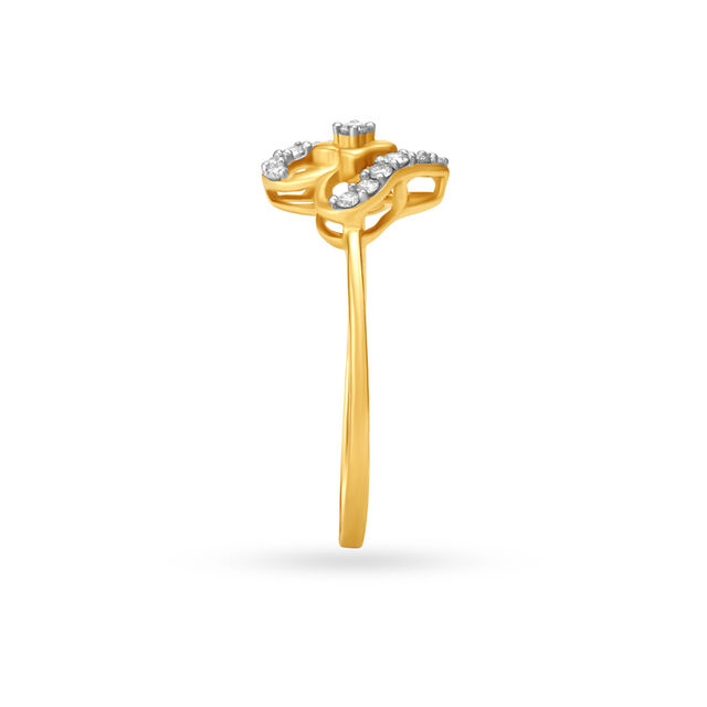 Subtle Butterfly Diamond Finger Ring,,hi-res image number null