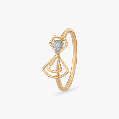 Geometric Bow Diamond Ring