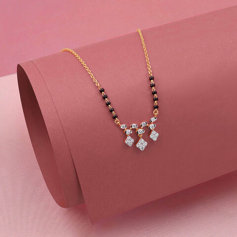 Striking Cascading Diamond Mangalsutra