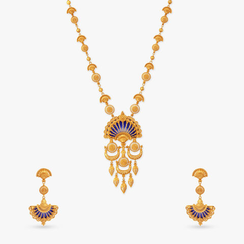 Lunar Radiance Gold Necklace Set