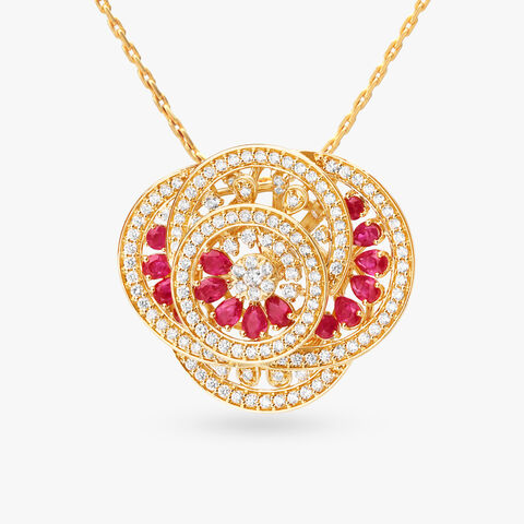Scarlet Gleam Diamond Pendant