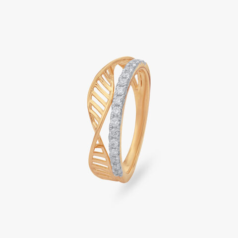 Sleek Spiral Diamond Ring