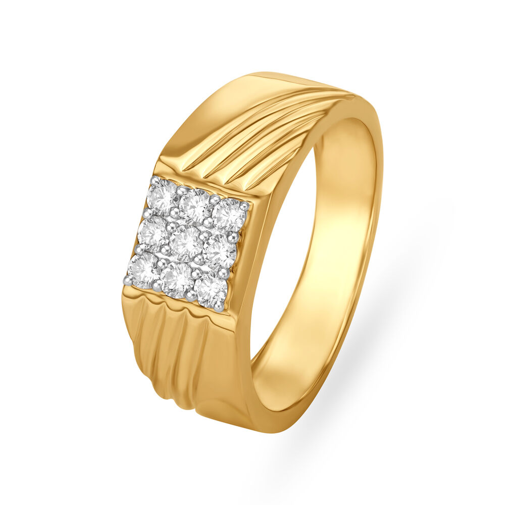 Breathtaking Gold and Diamond Finger Ring for Men