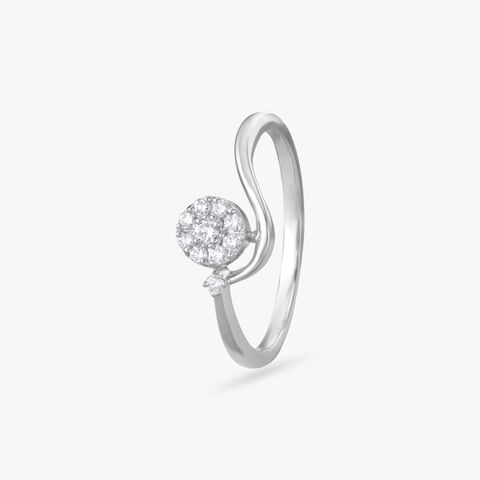Starlit Wave Diamond Ring