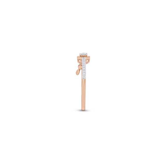 14 KT Rose Gold Magical Diamond Ring with Charm,,hi-res image number null