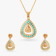 Charming Enamel Pendant and Earrings Set,,hi-res image number null