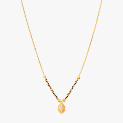 Oval Granule Pendant Mangalsutra