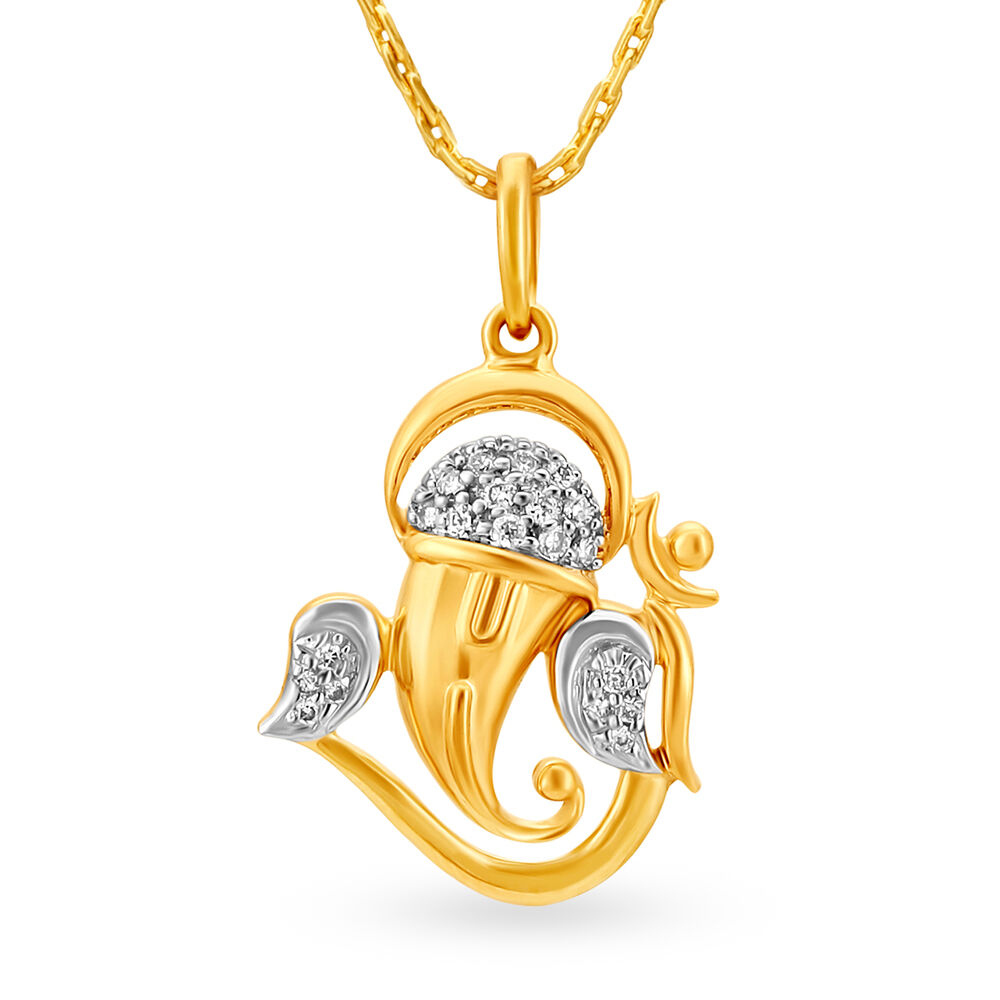 Lord Ganesha Diamond Pendant
