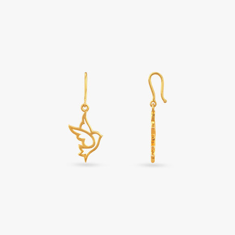 Soaring Spirit Gold Hoop Earrings