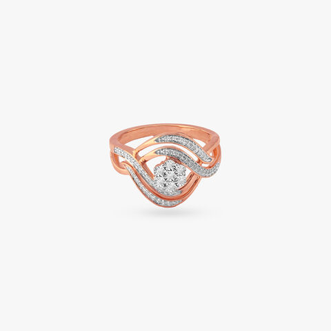 Swirl Shine Diamond Ring