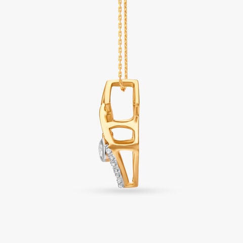 Double-Layer Diamond Pendant