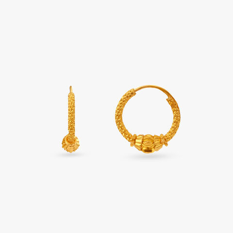 Regal Gleam Gold Hoop Earrings