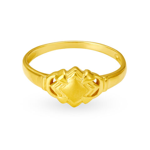 Ethereal 22 Karat Yellow Gold Geometric Finger Ring