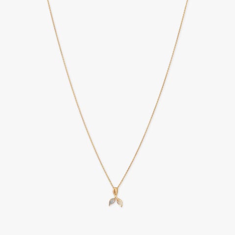 Bloom Twist Diamond Pendant with Chain