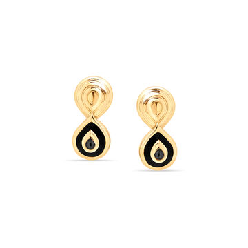 14 KT Yellow Gold Elegant Intricacy Stud Earrings
