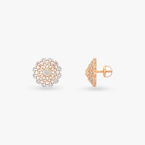 Rosette Reverie Diamond Stud Earrings