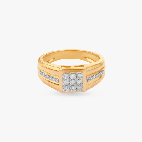 Regal Cluster Diamond Ring For Men