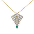 Enticing Diamond Pendant with Chain in Rose Gold with Cubic Zicron,,hi-res image number null