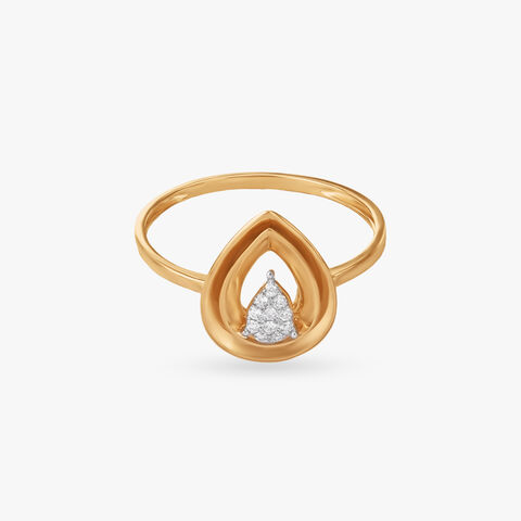 Teardrop Halo Diamond Ring