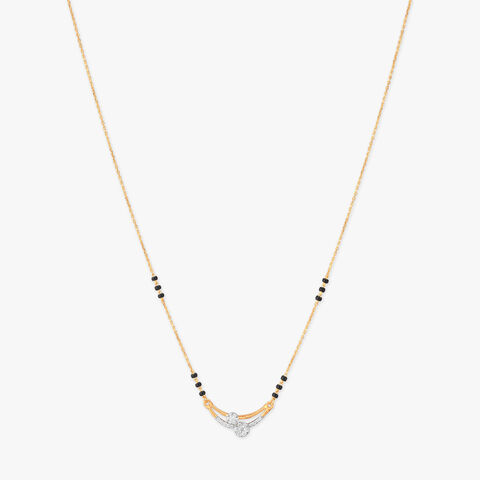 Moonlit Arc Diamond Mangalsutra