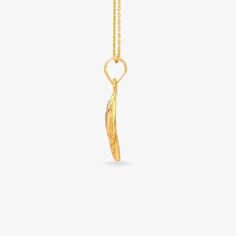 Flowing Grace Gold Pendant