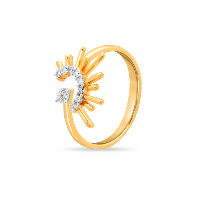14 KT Yellow Gold Graceful Abstract Ring,,hi-res image number null