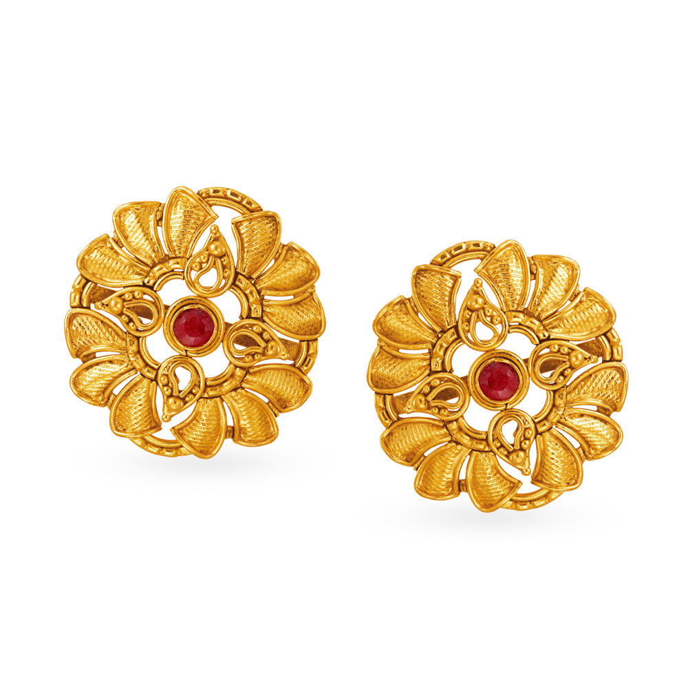 22 Karat Gold Stud Earrings