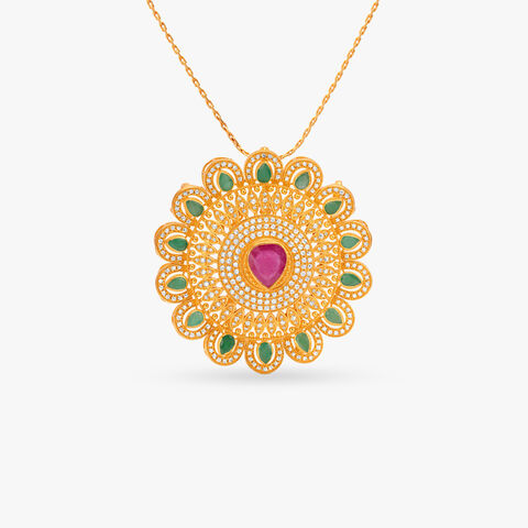 Sunburst Chakkri Gold Choti Set